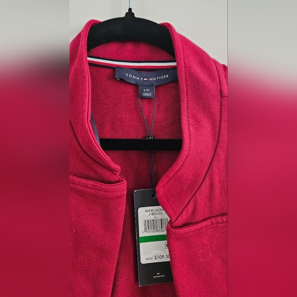 NWT Tommy Hilfiger Women's Casual Band Jacket Chili Red Color - Size Large - Picture 8 of 11